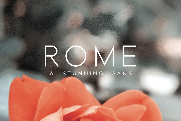 Przykład czcionki Rome Bold